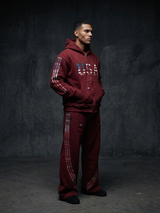 The Oversized USA Terry Tracksuit - Maroon
