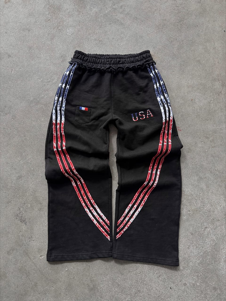 The Oversized USA Terry Trouser - Black