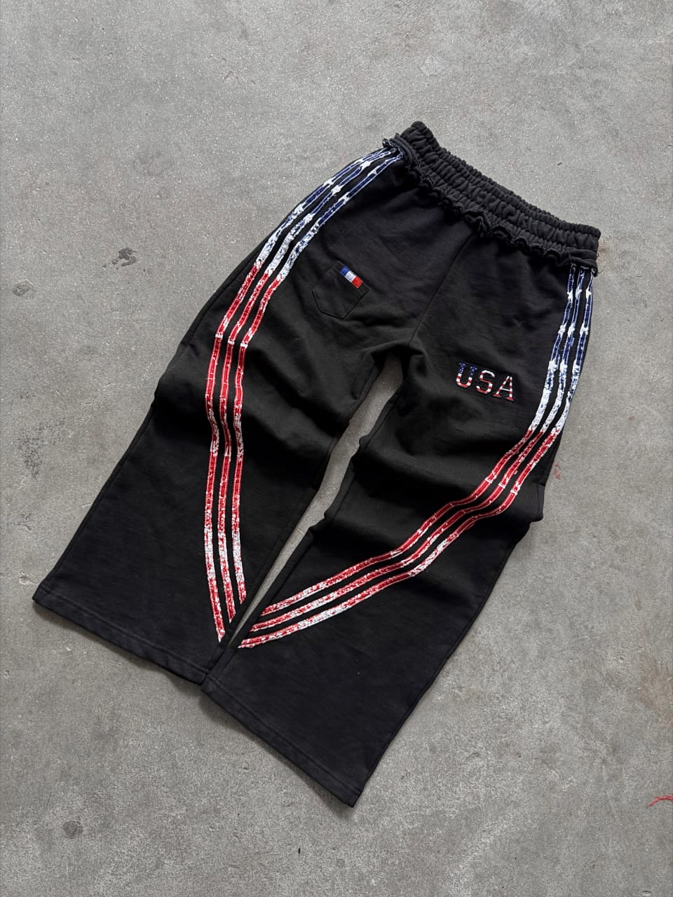 The Oversized USA Terry Trouser - Black