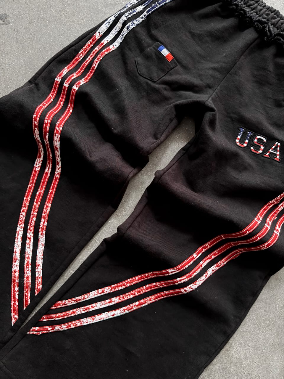 The Oversized USA Terry Trouser - Black