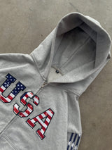The Oversized USA Terry Hoodie - Grey