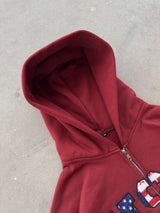 The Oversized USA Terry Hoodie - Maroon