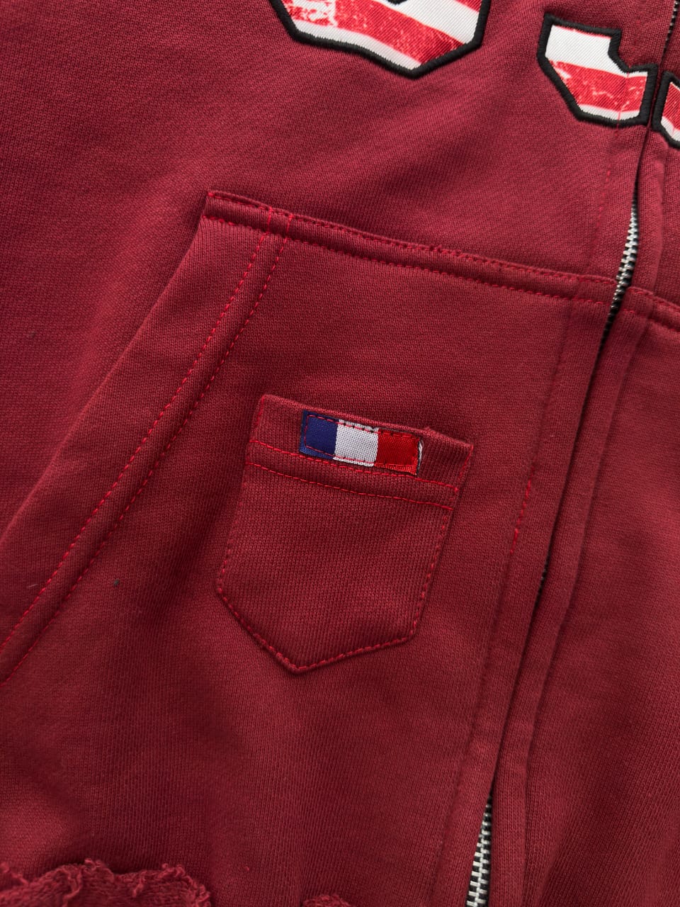 The Oversized USA Terry Hoodie - Maroon