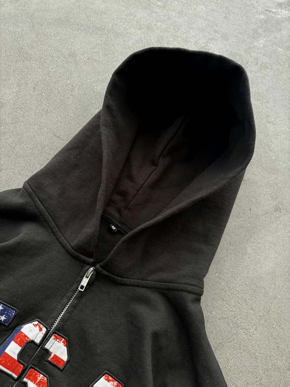 The Oversized USA Terry Hoodie - Black
