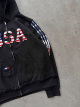 The Oversized USA Terry Hoodie - Black