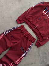 The Oversized USA Terry Tracksuit - Maroon