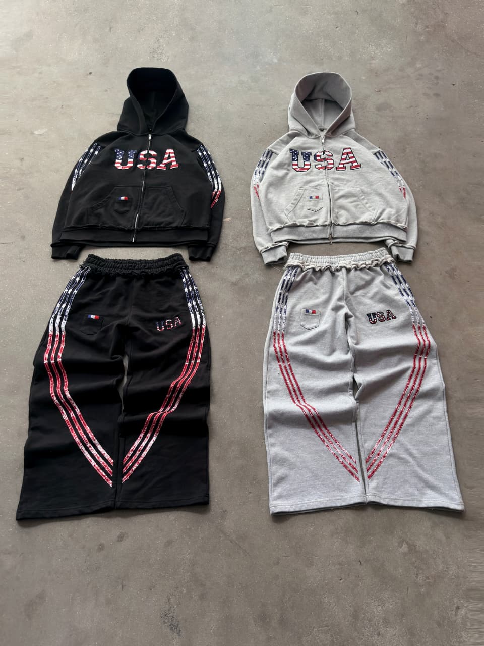 The Oversized USA Terry Couple Set