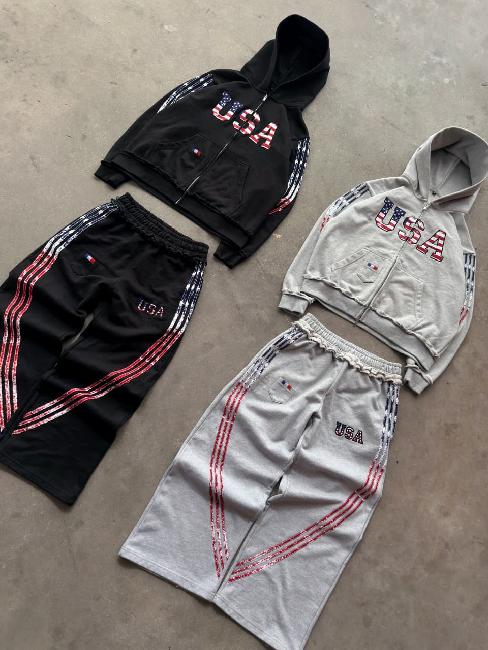The Oversized USA Terry Couple Set