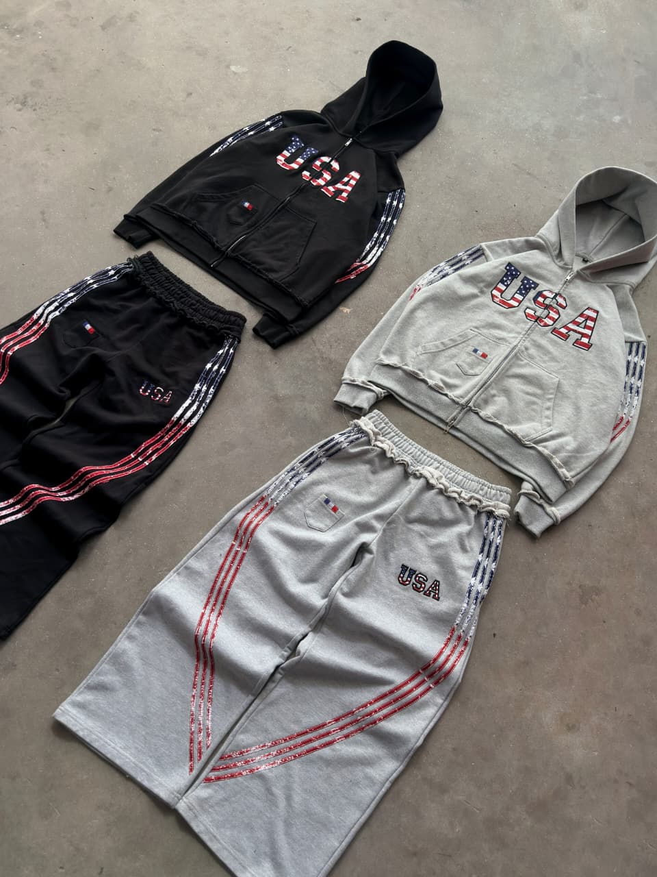 The Oversized USA Terry Couple Set