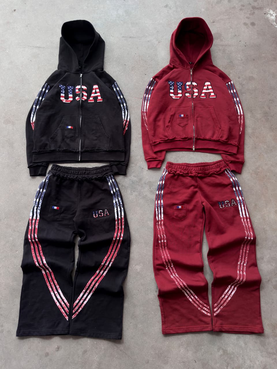 The Oversized USA Terry Couple Set