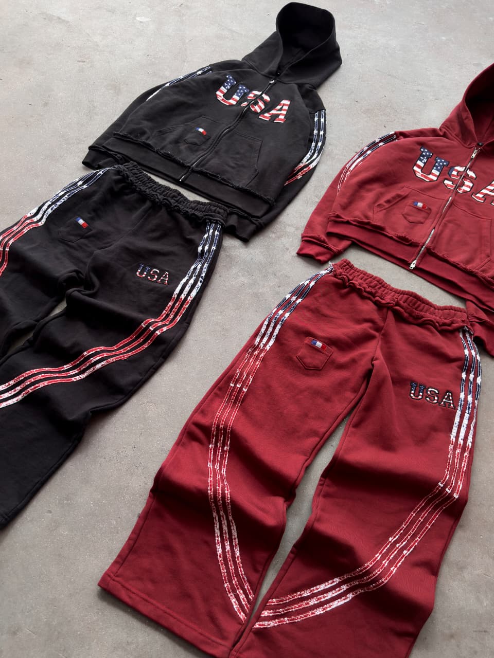 The Oversized USA Terry Couple Set