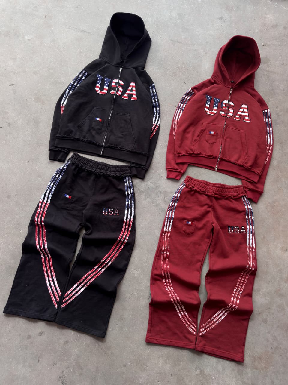 The Oversized USA Terry Couple Set