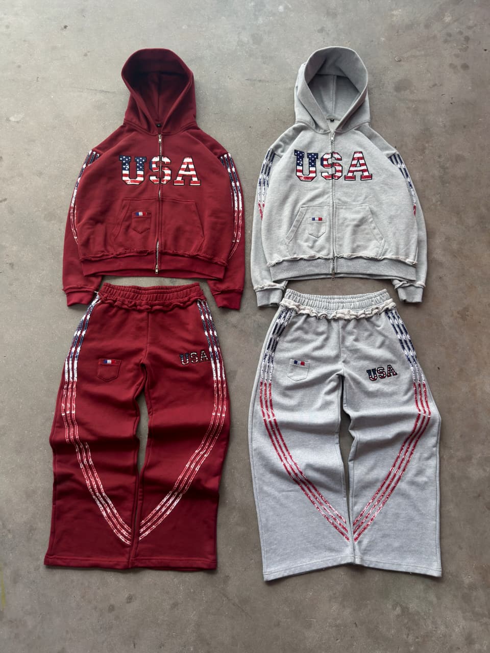 The Oversized USA Terry Couple Set