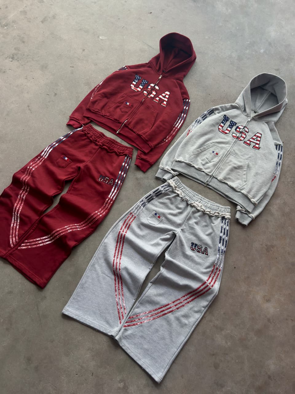 The Oversized USA Terry Couple Set